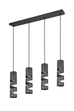 Trio Lighting riippuvalaisin Stream 4-os GU10 mattamusta