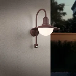 Trio Lighting seinävalaisin Norman E27 rustiikki liiketunnis