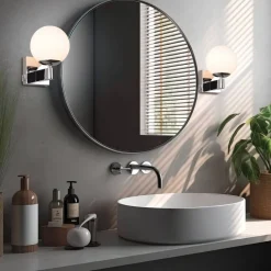 Trio Lighting seinävalaisin Kula H2O 1-os E14 kromi