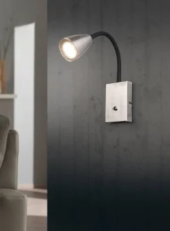 Trio Lighting seinävalaisin Wanda GU10 harjattu teräs