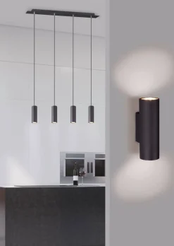 Trio Lighting seinävalaisin Marley 2xGU10 mattamusta