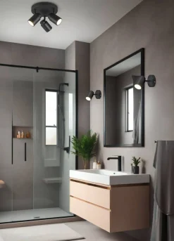 Trio Lighting spottivalaisin Angelo H2O 1-os GU10 mattamusta