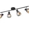 Trio Lighting spottivalaisin Tarifa 4-os E14 mattamusta/krom