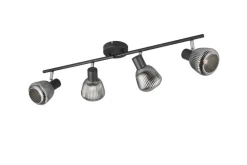 Trio Lighting spottivalaisin Tarifa 4-os E14 mattamusta/krom
