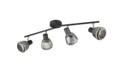 Trio Lighting spottivalaisin Tarifa 4-os E14 mattamusta/krom