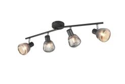 Trio Lighting spottivalaisin Tarifa 4-os E14 mattamusta/krom