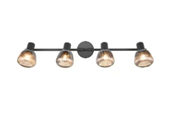 Trio Lighting spottivalaisin Tarifa 4-os E14 mattamusta/krom
