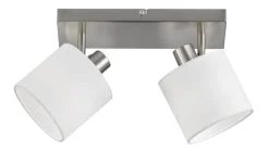 Trio Lighting spottivalaisin Tommy 2-os E14 harjattu teräs/v