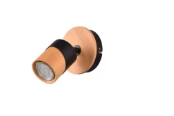 Trio Lighting spottivalaisin Aruni 1-os GU10 puu/mattamusta