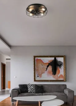 Trio Lighting tuuletinkattovalaisin Trondheim 4xE27 mattamus