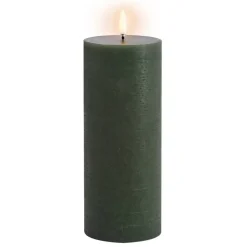 Uyuni LED-kynttilä 7,8x20,3 cm Olive green Rustic
