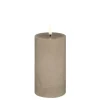 Uyuni LED-kynttilä 7,8x15 cm Sandstone Rustic