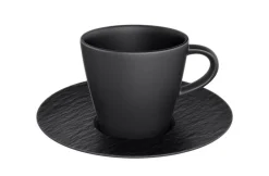 Villeroy&Boch Manufacture Rock espressokuppi ja alunen musta