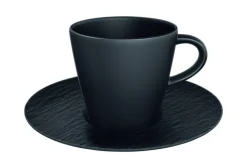Villeroy&Boch Manufacture Rock kahvikuppi ja alunen musta