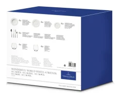 Villeroy&Boch Wonderful World Astiasto 4 hlö valkoinen 36-os.