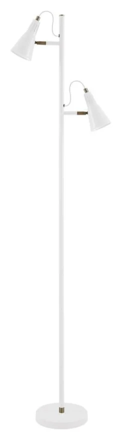 Virvatuli lattiavalaisin Solina 2-os. 155 cm mattavalkoinen