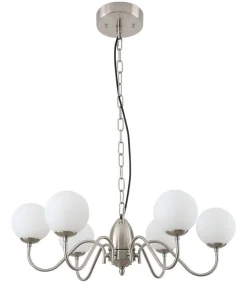 Virvatuli pallokruunuvalaisin Inka sat.kromi matta opalilasi