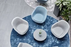 VM-Carpet Satine 791 sininen, Ø 240 cm, kantti 5447