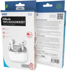 Wave nappikuulokkeet FitBuds TWS Bluetooth valkoinen