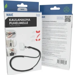 Wave puhelimen kaulanauha musta