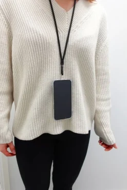 Wave puhelimen kaulanauha musta