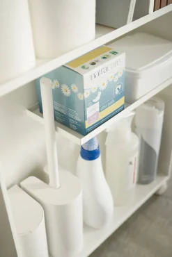 Yamazaki kapea hyllykkö pyörillä Tower valkoinen