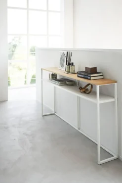 Yamazaki konsolipöytä Tower hyllyllä valkoinen