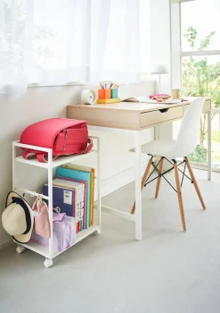 Yamazaki säilytysvaunu Tower 2 tasoa valkoinen