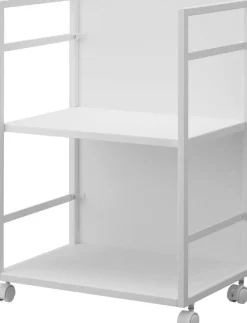 Yamazaki säilytysvaunu Tower 2 tasoa valkoinen