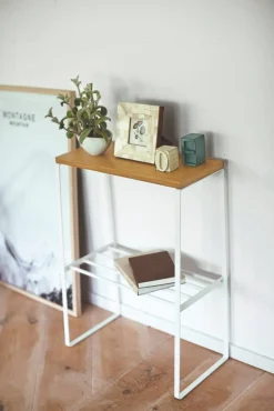 Yamazaki sivupöytä puukannella valkoinen