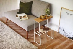 Yamazaki sivupöytä puukannella valkoinen